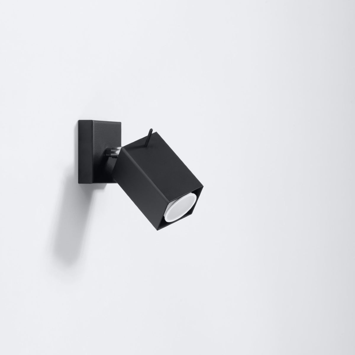 MERIDA Rectangular Black Wall Lamp with adjustable spotlight for modern home decor