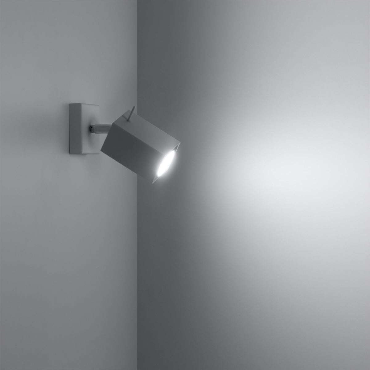 MERIDA Rectangular White Wall Lamp with adjustable light direction for modern interiors