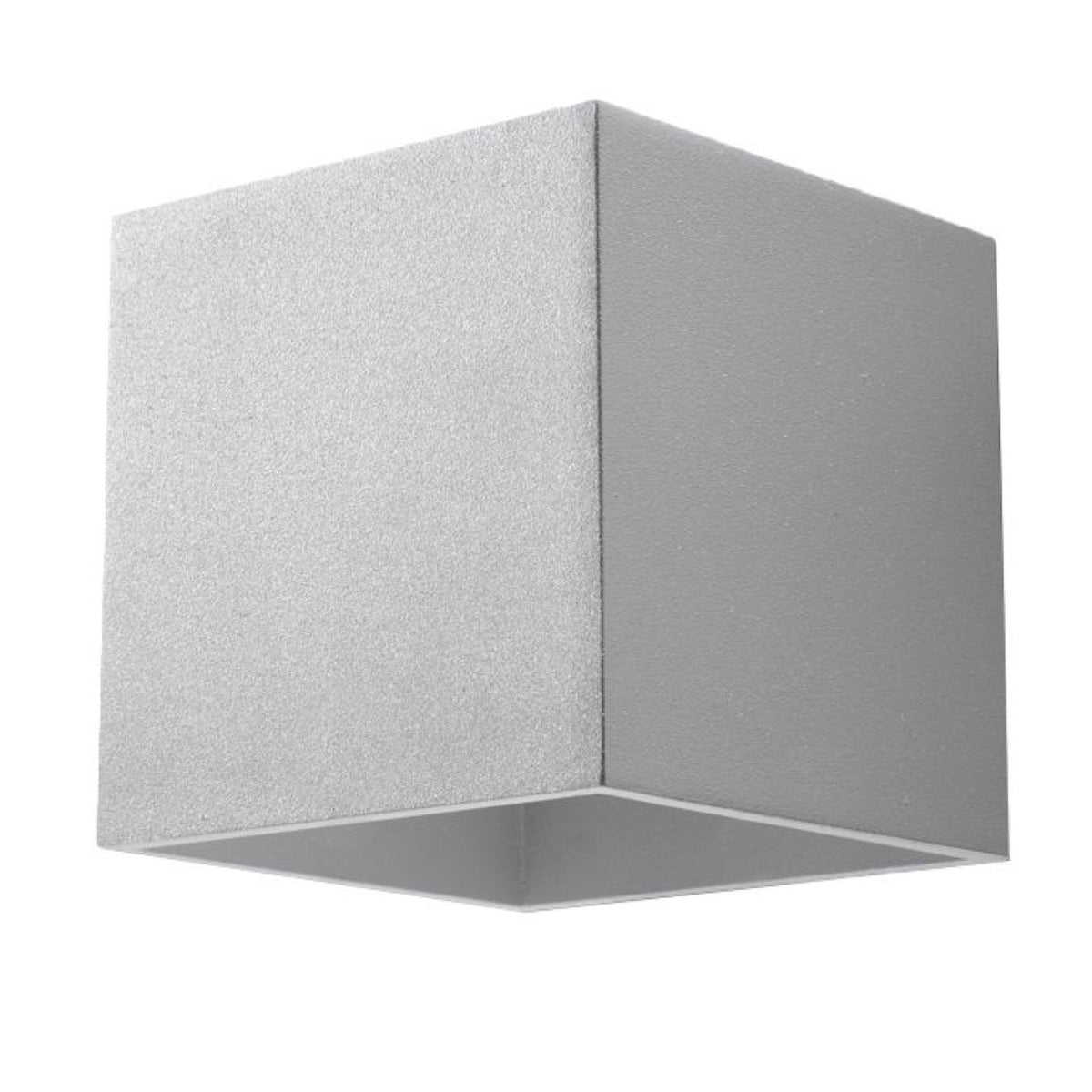 Sollux Lighting modern grey cube wall lamp with minimalist geometric design for contemporary interiors