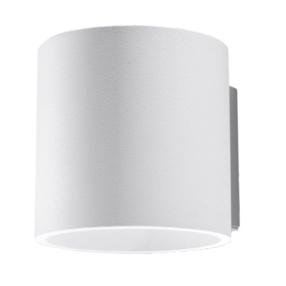 ORBIS 1 wall lamp by Sollux Lighting with a modern cylindrical white design for indoor lighting