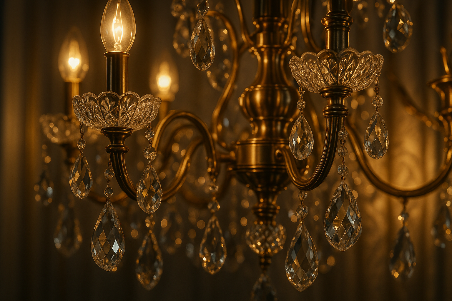 luxurious home lighting close up