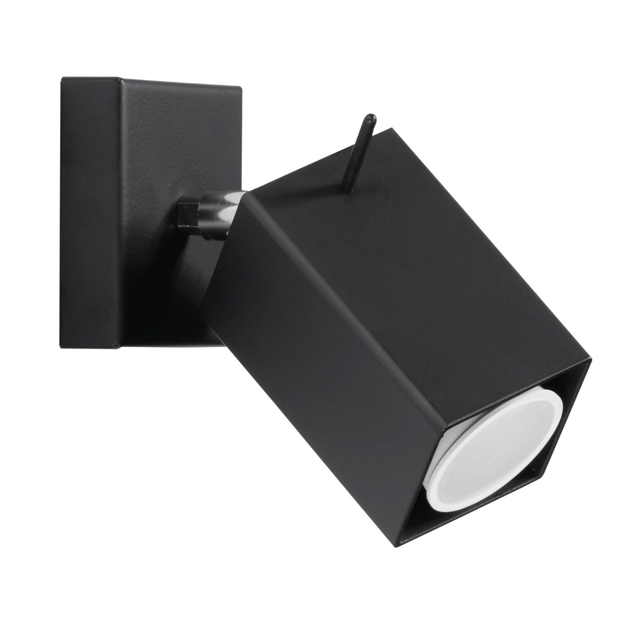 MERIDA Rectangular Black Wall Lamp with Adjustable Light Direction and Modern Design