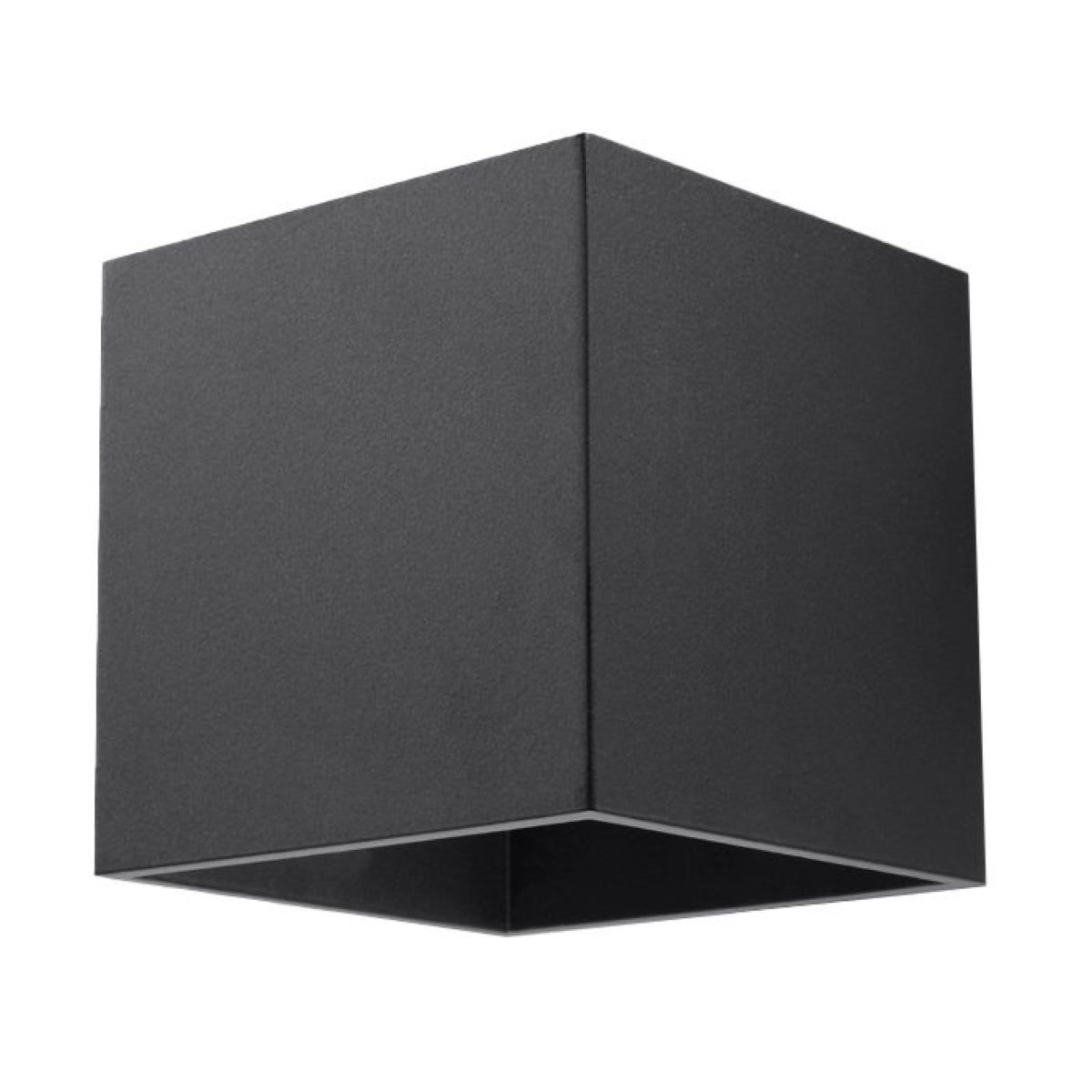 Modern black cube wall light by Sollux Lighting with minimalist design and matte finish