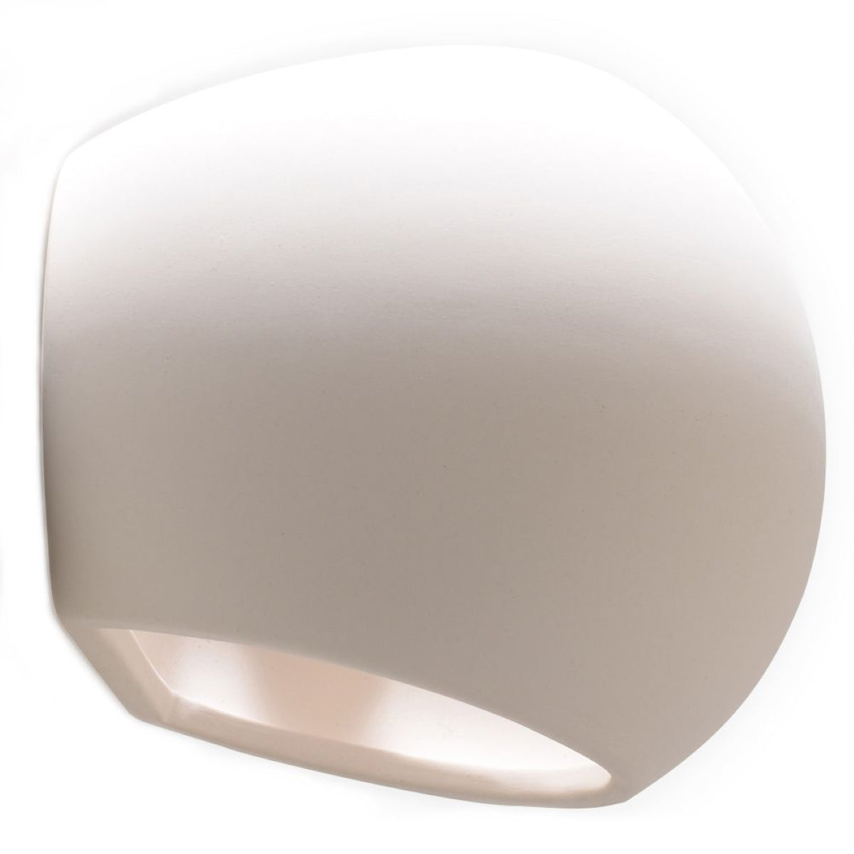 Sollux Lighting modern ceramic wall lamp with smooth white curved design and soft ambient light