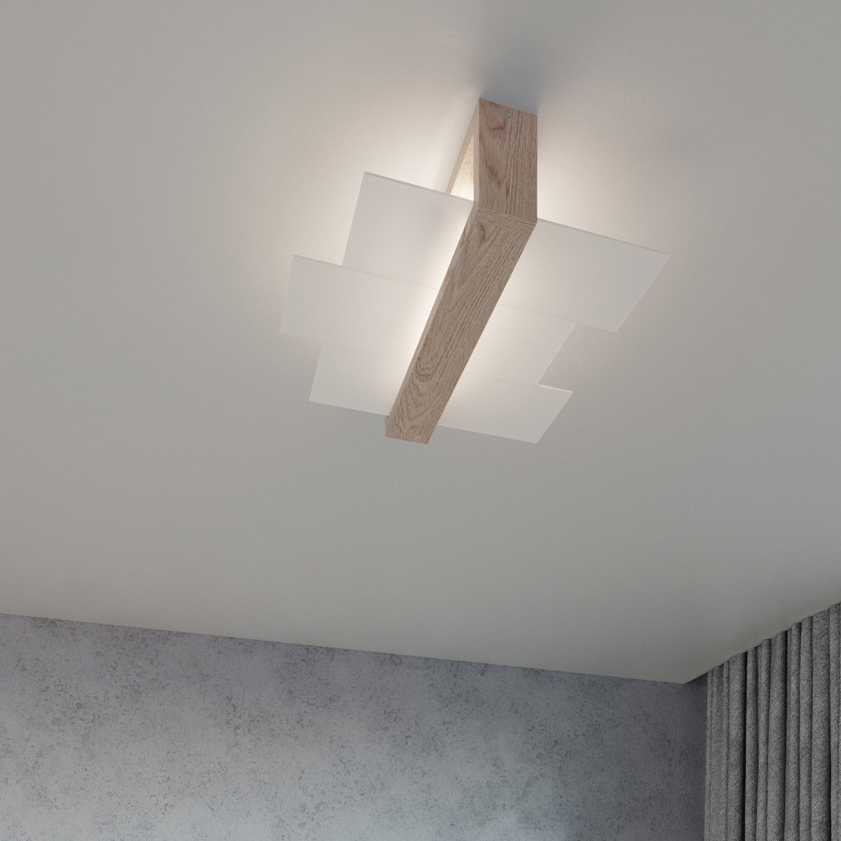 Sollux Lighting Natural Wood FENIKS 1 Wall Lamp with modern design and soft illumination