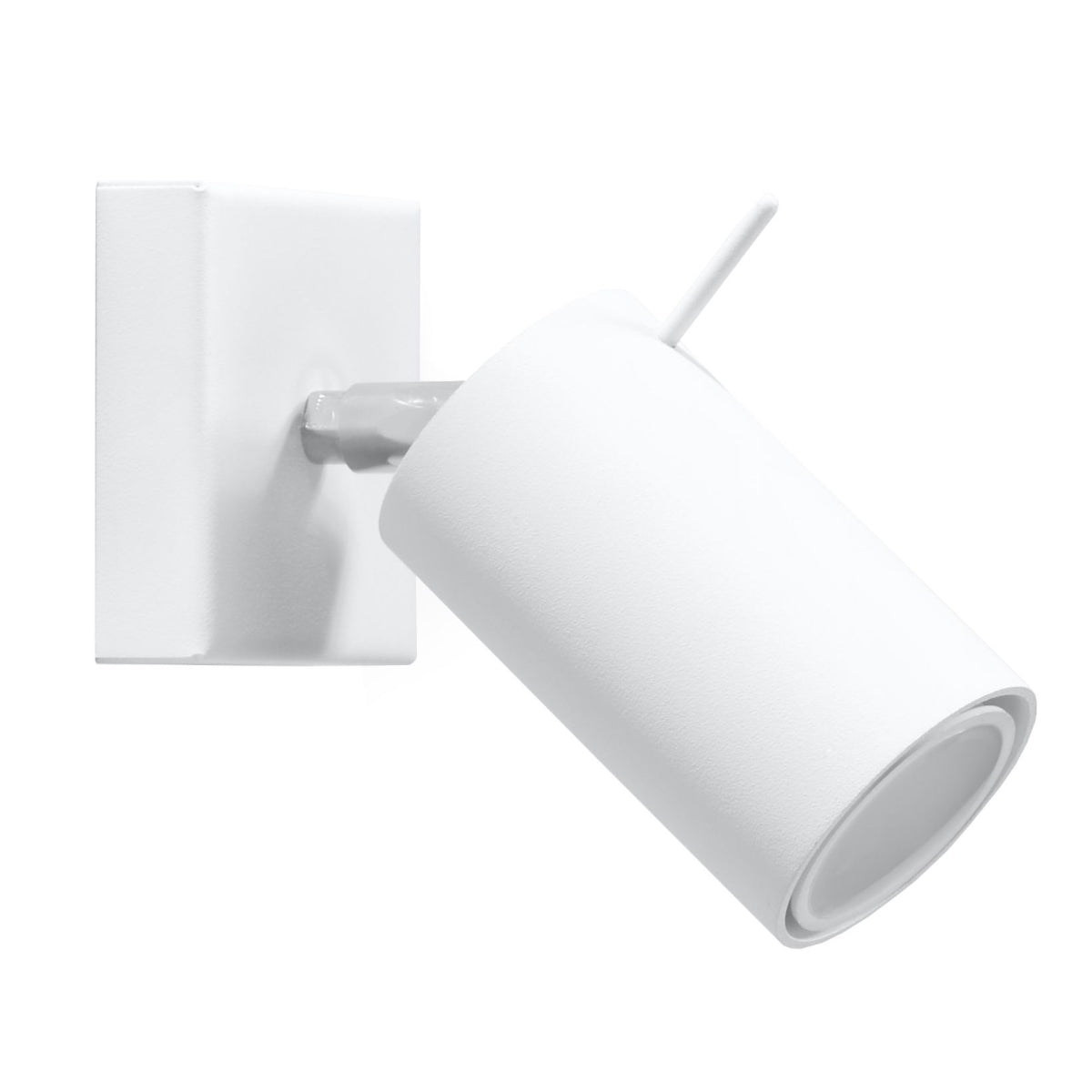 RING White Minimalist Wall Lamp with Adjustable Spotlight for Modern Interiors